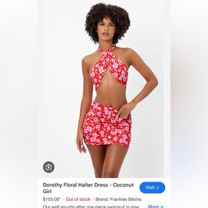 Frankie's Bikinis Pink and White Floral